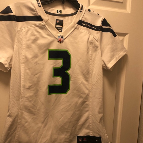 Nike Players NFL Seattle Seahawks #3 Wilson Jersey White Size Medium - Picture 5 of 14